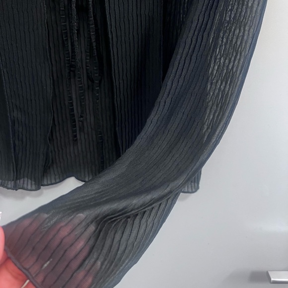 Zara 2 piece Matching Set 🖤 Front Tie LongSleeve Top and Pants Size S NWT - Picture 4 of 8